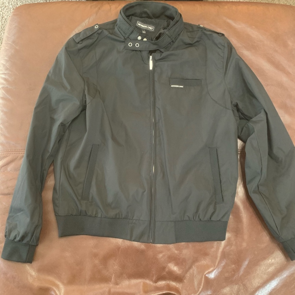 Members Only black racer jacket